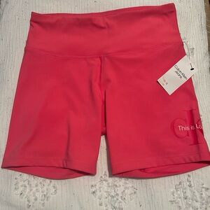 Calvin Klein Jeans Women's Vibrant Pink Bike Shorts